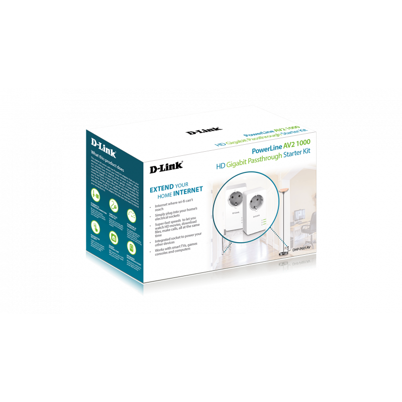 PowerLine AV2 1000 HD Gigabit Passthrough Kit